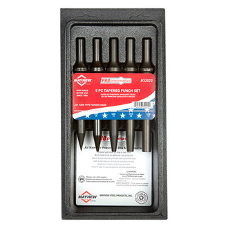 Mayhew Tools® - 5-Piece .401 Parker Turn-Type Shank Chisel Set