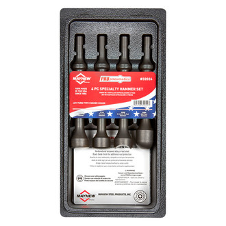 Mayhew Tools® - 4-Piece .401 Parker Turn-Type Shank Specialty Hammer Set