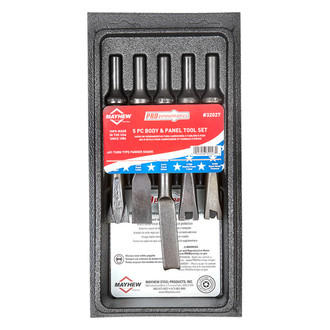 Mayhew Tools® - 5-Piece .401 Parker Turn-Type Shank Body/Panel Chisel Set