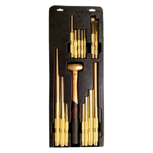 Mayhew Tools® - 15-piece Brass Punch and Chisel Mixed Set