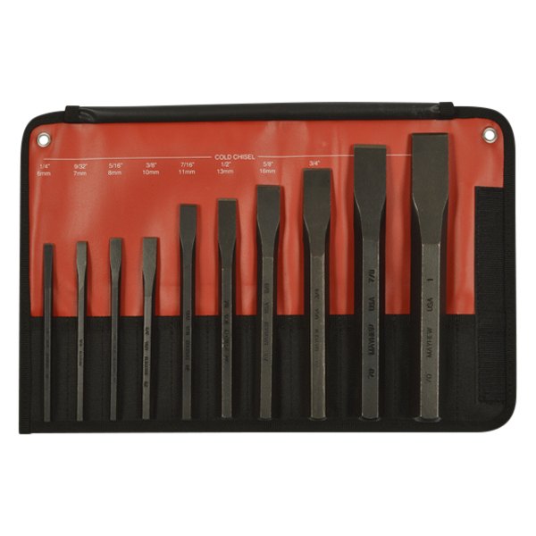 Mayhew Tools® - 10-piece 1/4" to 1" Cold Chisel Set