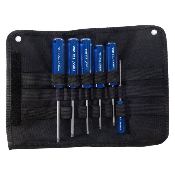 Mayhew Tools® - 6-piece T10 to T30 Dipped Handle Torx Screwdriver Set
