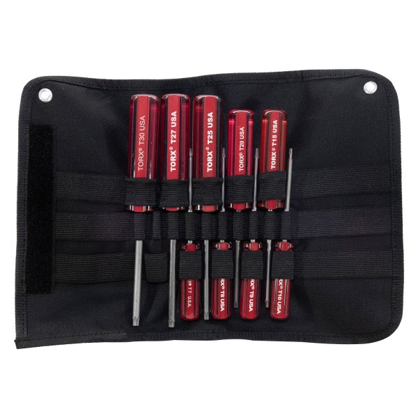 Mayhew Tools® - 9-piece T7 to T30 Dipped Handle Tamper Resistant Torx Screwdriver Set