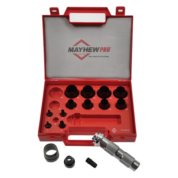Mayhew Tools® - 16-piece 3 to 30 mm Hollow Punch Set
