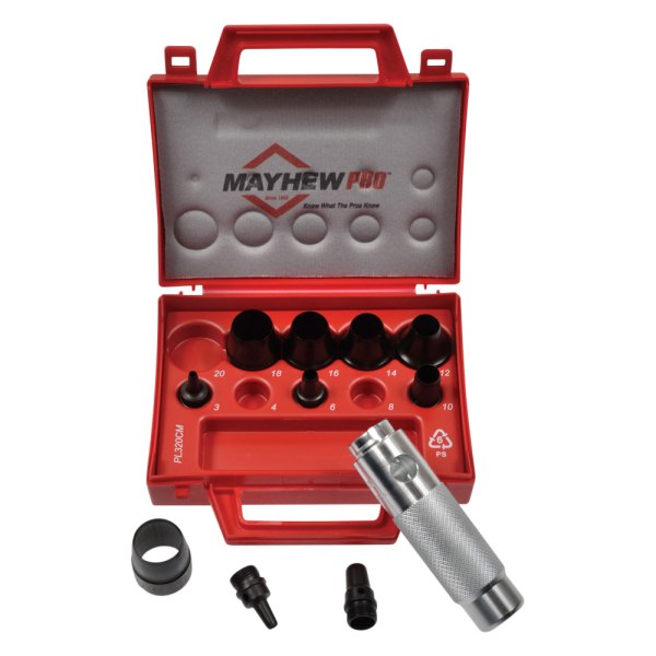 Mayhew Tools® - 11-piece 3 to 20 mm Hollow Punch Set
