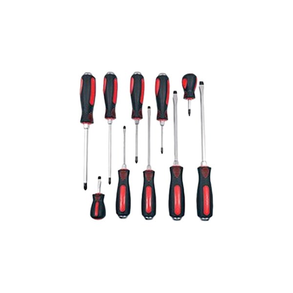Mayhew Tools® - 10-piece Multi Material Handle Strike Cap Phillips/Slotted Mixed Screwdriver Set