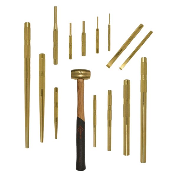 Mayhew Tools® - 15-piece Brass Hammers and Punch Set