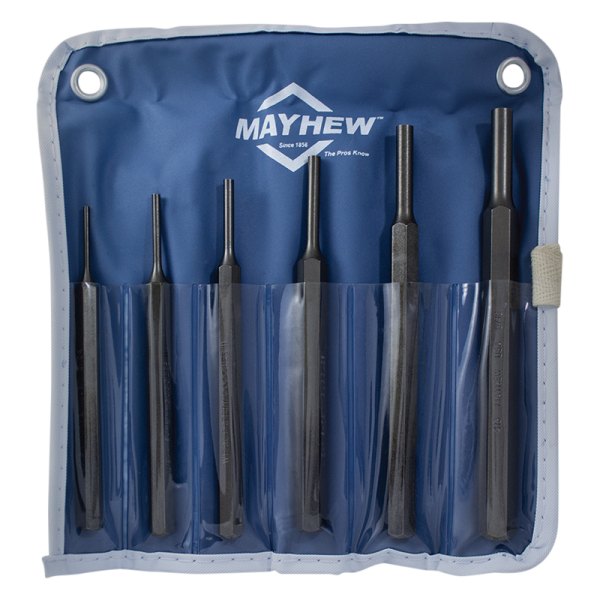 Mayhew Tools® - 6-piece 3/32" to 5/16" Pin Punch Set