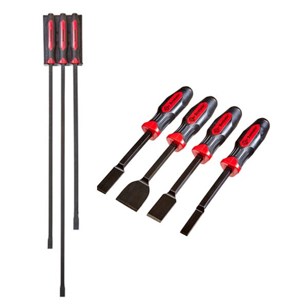 Mayhew Tools® - Dominator™ 8-piece 44" to 58" Curved End Strike Cap Screwdriver Handle Pry Bar Set