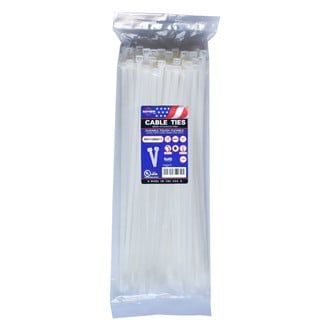 Mayhew Tools® - 120 lb 14" Natural Cable Ties (100 Pieces)