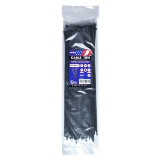 Mayhew Tools® - 50 lb 14" UV Black Cable Ties (100 Pieces)