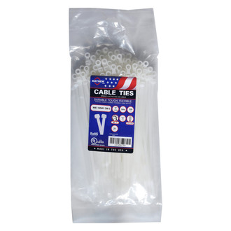 Mayhew Tools® - 50 lb 7" Natural Cable Ties (100 Pieces)