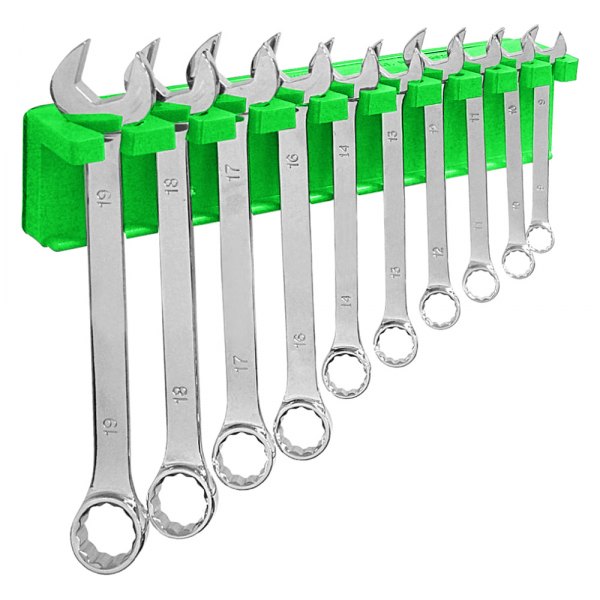 Mechanics Time Savers® - 680 Series 10-Slot Neon Green Magnetic Wrench Holder