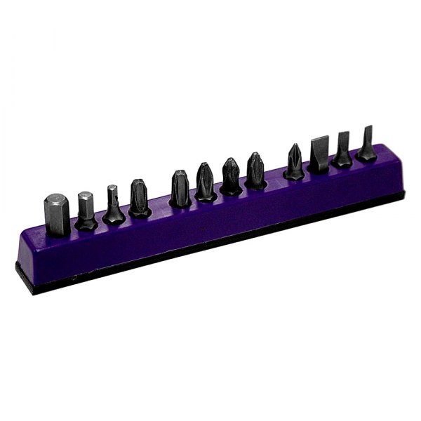 Mechanics Time Savers® - 120 Series 3/8" Drive 12-Slot Purple Magnetic Hex Bit Holder