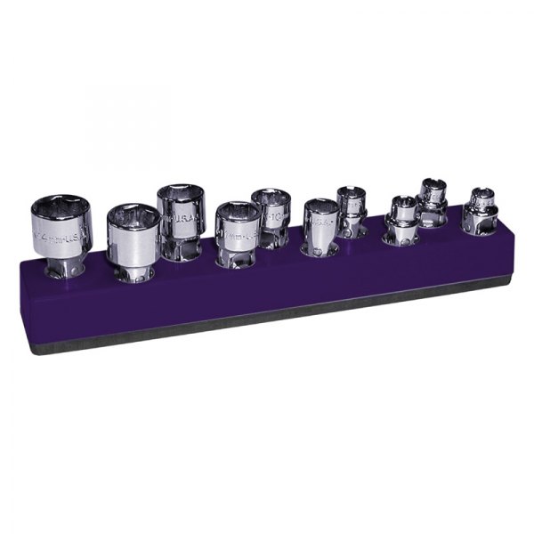 Mechanics Time Savers® - 480 Series 1/4" Drive 10-Slot Purple Magnetic Socket Holder