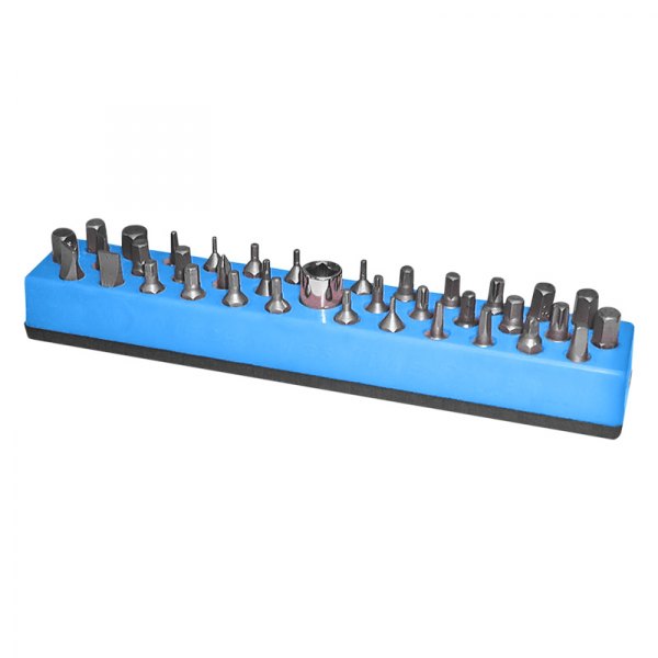 Mechanics Time Savers® - 580 Series 1/4" Drive 37-Slot Neon Blue Magnetic Hex Bit Holder