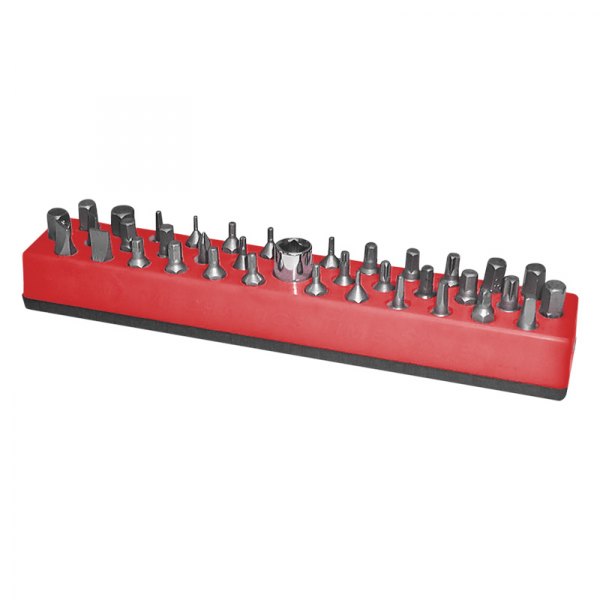 Mechanics Time Savers® - 580 Series 1/4" Drive 37-Slot Standard Red Magnetic Hex Bit Holder