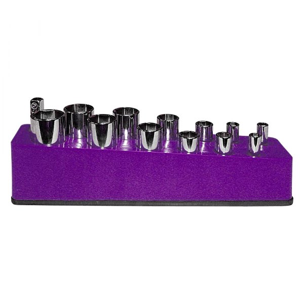 Mechanics Time Savers® - 776 Series 3/8" Drive 13-Slot Purple Magnetic Deep Socket Holder