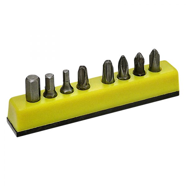 Mechanics Time Savers® - 80 Series 1/4" Drive 8-Slot Neon Yellow Magnetic Hex Bit Holder