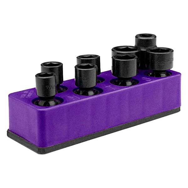 Mechanics Time Savers® - 880 Series 3/8" Drive 8-Slot Purple Magnetic Swivel/Impact Socket Holder