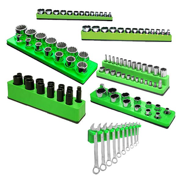 Mechanics Time Savers® - Green Peg Socket Holder Set (6 Pieces)