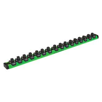Mechanics Time Savers® - Lock-a-Socket™ 1/2" Drive Metric 16-Slot Green Socket Rail