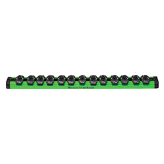 Mechanics Time Savers® - Lock-a-Socket™ 1/4" Drive SAE 13-Slot Green Socket Rail