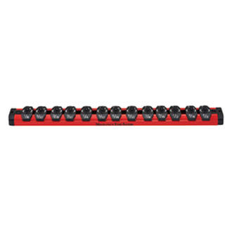 Mechanics Time Savers® - Lock-a-Socket™ 1/4" Drive SAE 13-Slot Red Socket Rail