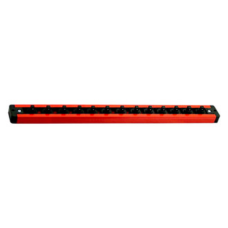 Mechanics Time Savers® LAS25 - Lock-a-Socket™ 1/4" Drive 14" 13-Slot Red Socket Rail