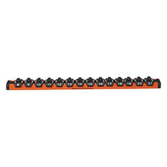 Mechanics Time Savers® LAS38MO - Lock-a-Socket™ 3/8" Drive Metric 14-Slot Orange Socket Rail