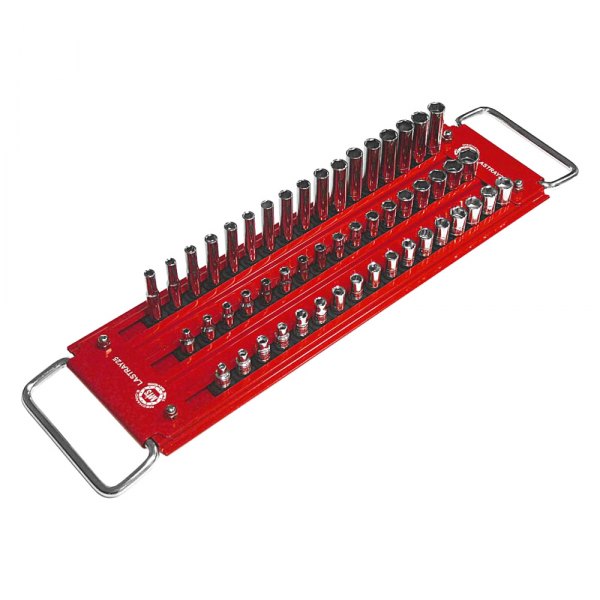 Mechanics Time Savers® - Lock-a-Socket™ 1/4" Drive 51-Slot Red 3-Row Socket Tray