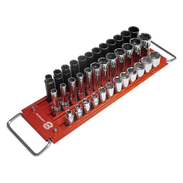 Mechanics Time Savers® - Lock-a-Socket™ 1/2" Drive 36-Slot Red 3-Row Socket Tray