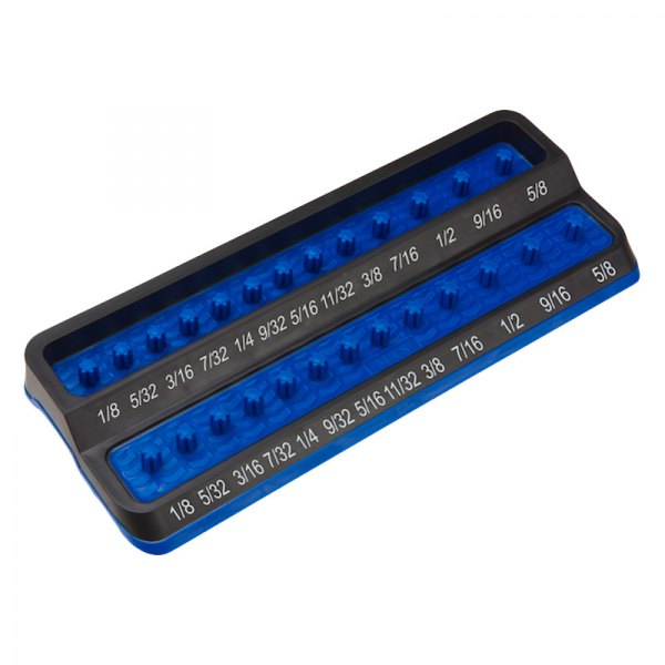 Mechanics Time Savers® - 1/4" Drive SAE 26-Slot Blue Friction Peg Socket Holder