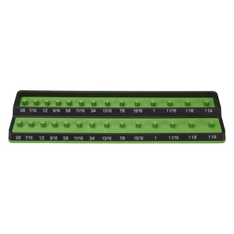 Mechanics Time Savers® - 1/2" Drive SAE 28-Slot Green Friction Peg Socket Holder