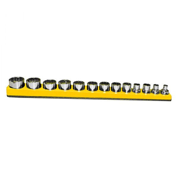 Mechanics Time Savers® - S3810-Series 3/8" Drive 12-Slot Neon Yellow Magnetic Socket Holder