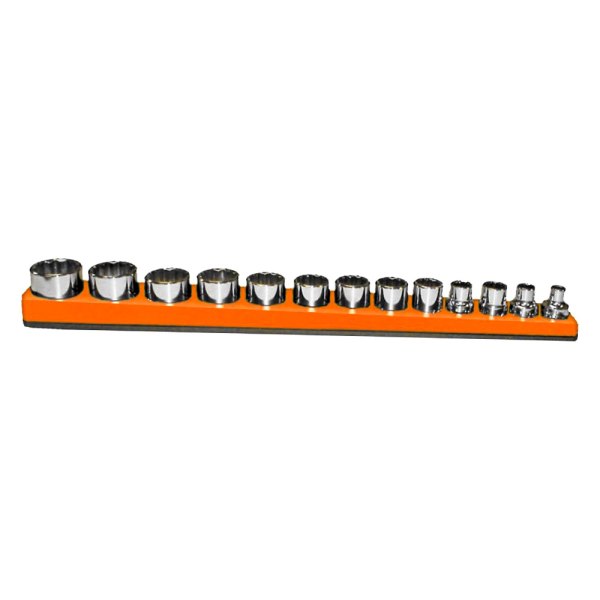 Mechanics Time Savers® - S3810-Series 3/8" Drive 12-Slot Solar Orange Magnetic Socket Holder