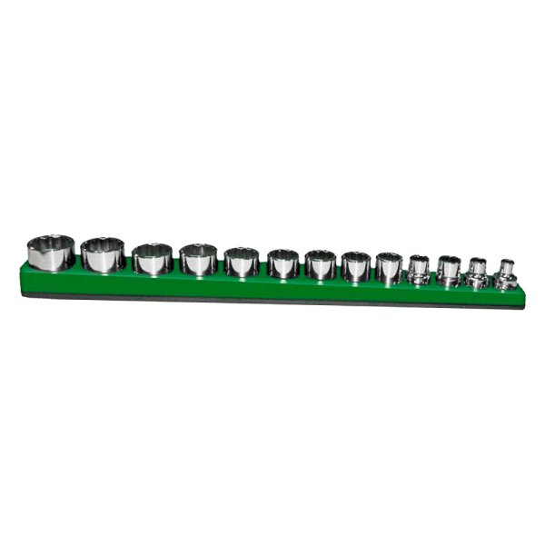 Mechanics Time Savers® - S3810-Series 3/8" Drive 12-Slot Dark Green Magnetic Socket Holder