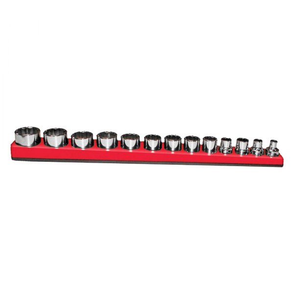 Mechanics Time Savers® - S3810-Series 3/8" Drive 12-Slot Rocket Red Magnetic Socket Holder