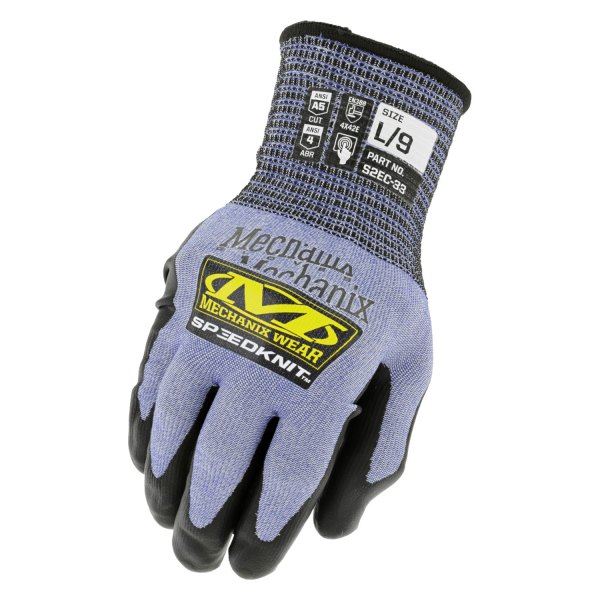 Mechanix Wear® - SpeedKnit™ X-Large 18 Gauge Level A5 Light Blue/Black Knit Cut Resistant Gloves