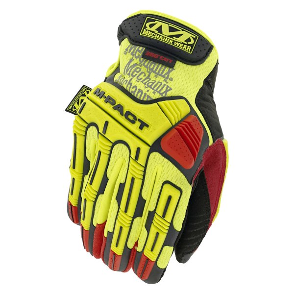 Mechanix Wear® - Hi-Viz M-Pact™ Large A4 Level Fluorescent Yellow Cut Resistant Gloves 