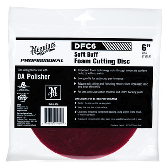 Meguiars® - Soft Buff™ 6" Foam Dual Action Hook-and-Loop Cutting Pad