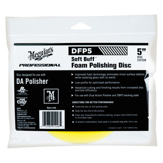 Meguiars® - Soft Buff™ 5" Foam Dual Action Hook-and-Loop Polishing Pad