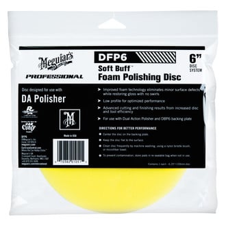 Meguiars® - Soft Buff™ 6" Foam Dual Action Hook-and-Loop Polishing Pad