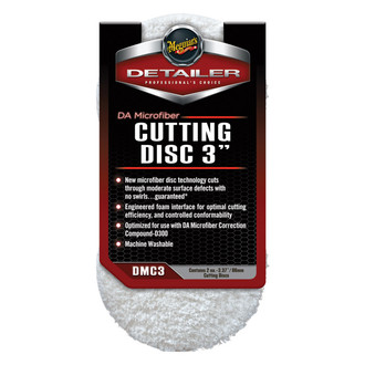 Meguiars® DMC3 - 3" Microfiber Dual Action Hook-and-Loop Cutting Pad (2 Pieces)