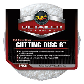 Meguiars® DMC6 - 6" Microfiber Dual Action Hook-and-Loop Cutting Pad (2 Pieces)