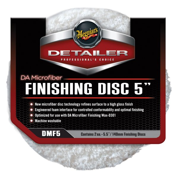 Meguiars® - 5" Microfiber Dual Action Hook-and-Loop Finishing Pad (2 Pieces)