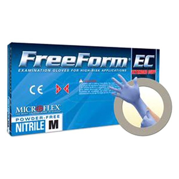 Microflex® - FreeForm™ EC Large Powder-Free Blue Nitrile Disposable Gloves 