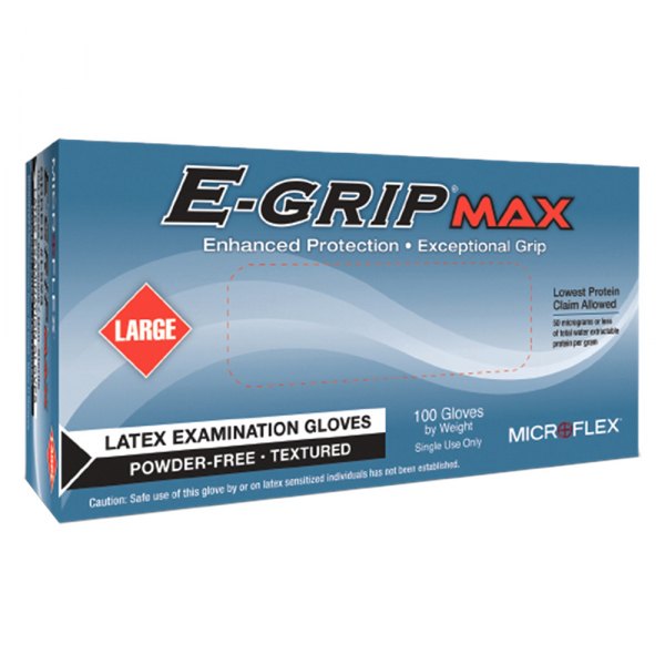 Microflex® - E-Grip™ Max™ Medium Powder-Free Natural Latex Disposable Gloves