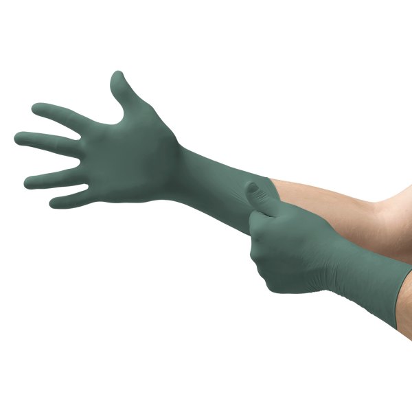 Microflex® - Dura Flock™ Large Powder-Free Green Nitrile Disposable Gloves