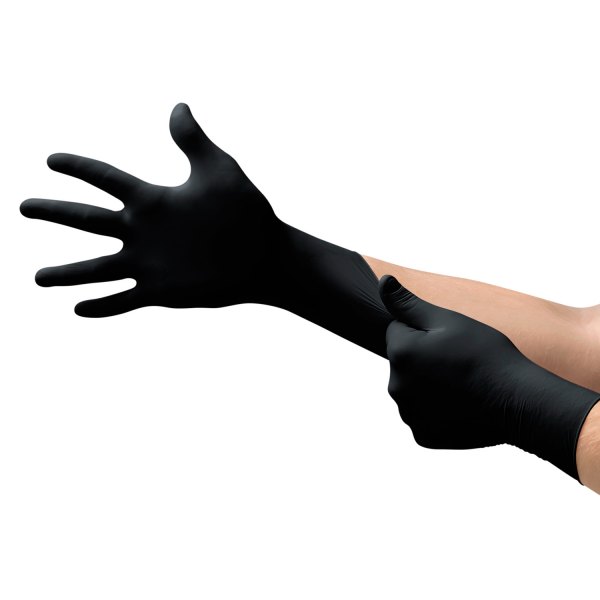 Microflex® - MidKnight™ Medium Powder-Free Black Nitrile Disposable Gloves